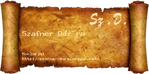 Szafner Dóra névjegykártya